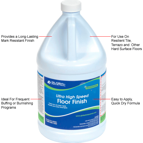 Global Industrial™ Floor Cleaning Kit, Floor Cleaner & Finish, 1 Gallon
