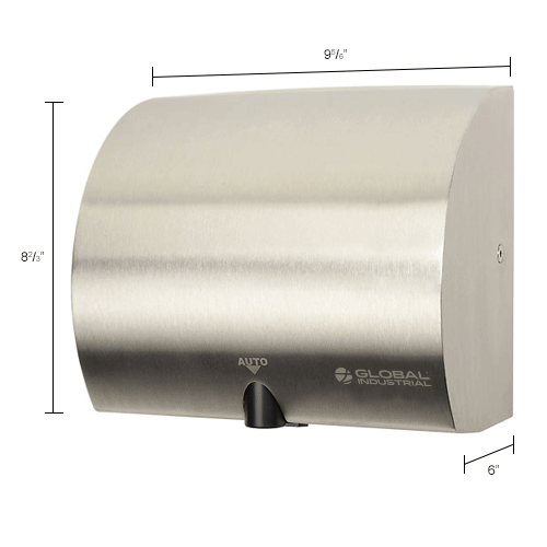 Global Industrial™ High Velocity Automatic Hand Dryer, Brushed