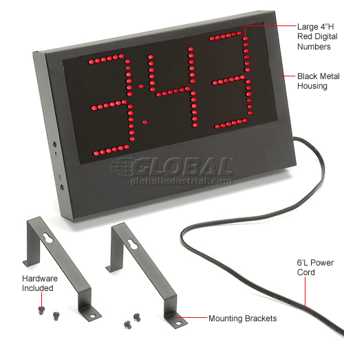 Global Industrial™ Wall Digital Clock 651307 GLOBALindustrial.ca
