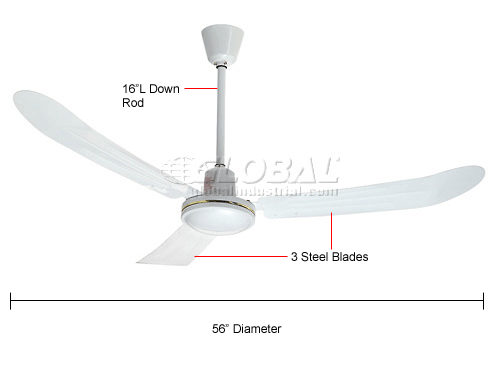 Canarm Cp56f R Industrial Ceiling Fan 56 1100 Cfm