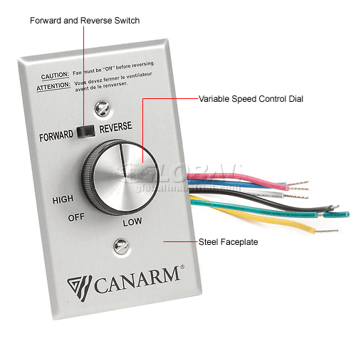 Ceiling Fan Speed Control Switch Wiring Diagram from images.globalindustrial.ca