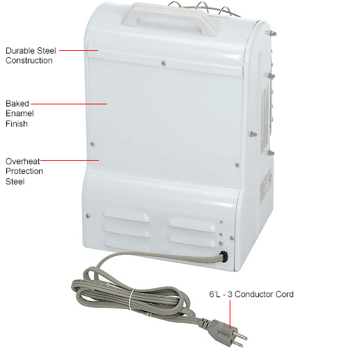Continental Dynamics® Portable Electric Heater, 120V, 1500W | 653557 ...