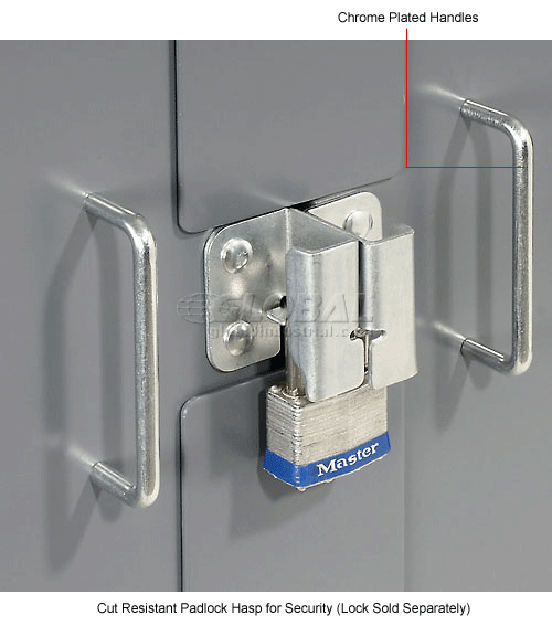 Global Industrial™ Storage With Interior Shelving, Gray, 38"W x