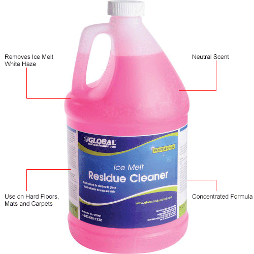 Global Industrial™ Ice Melt Residue Cleaner, 1 Gallon Bottle, 4/Case