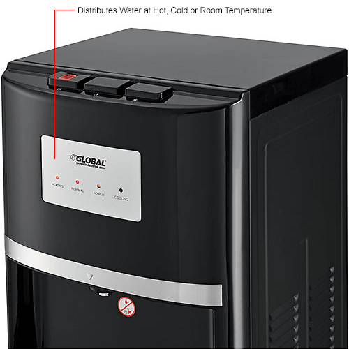 Global Industrial® TriTemp NonFiltered Water Dispenser, Black With