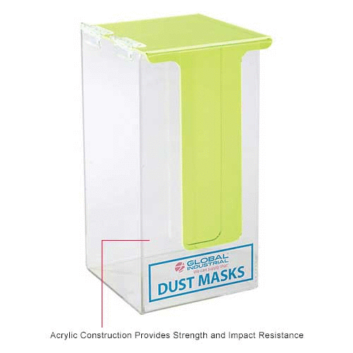 Global Industrial™ Acrylic Safety PPE Dispenser, Dust Mask Dispenser