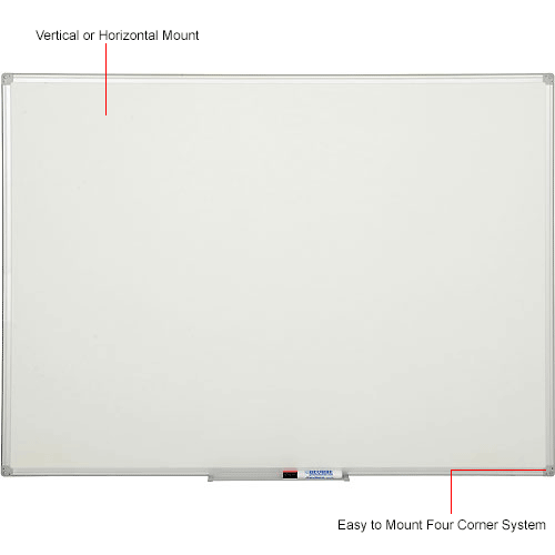 Global Industrial™ Melamine Dry Erase Whiteboard 48 x 36 Double