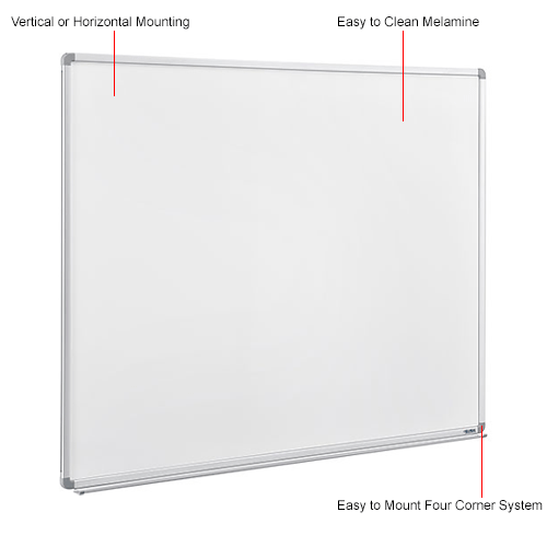 Global Industrial™ Melamine Dry Erase Whiteboard 72 x 48 Double