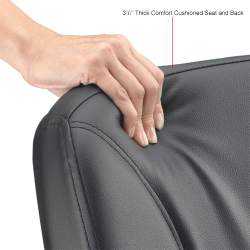 Interion® Armless Vinyl Reception Chair 695514 GLOBALindustrial.ca