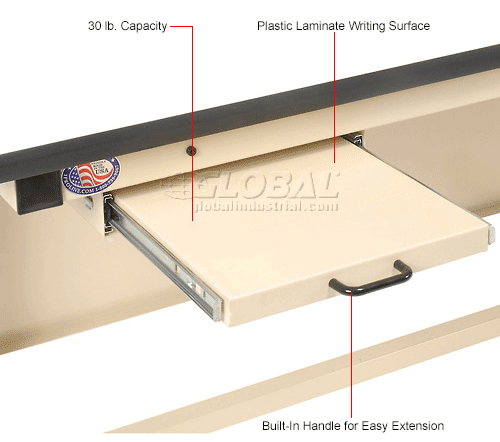 Pro Line Pull Out Writing Shelf For Workstation