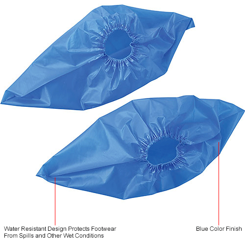 Global Industrial™ Water Resistant Disposable Shoe Covers, Size 611, Blue, 150 Pairs/Case