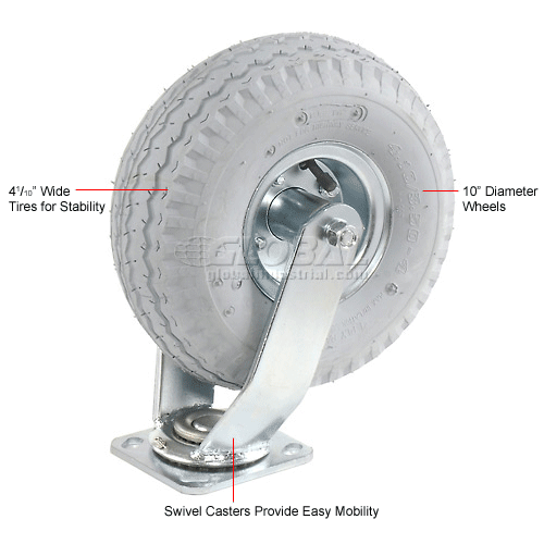 Global Industrial™ Swivel Plate Caster 10