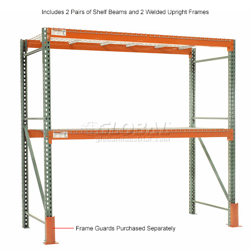 Global Industrial™ Teardrop Pallet Rack Starter, 96"W x 42"D x 96"H