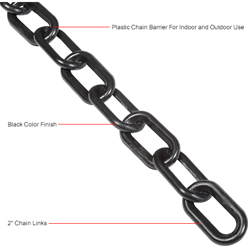 Global Industrial™ Plastic Chain Barrier, 2