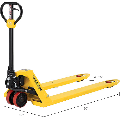 Global Industrial™ Industrial Duty Pallet Jack Truck 4400 Lb. Cap. 27 x 60 Forks 988184