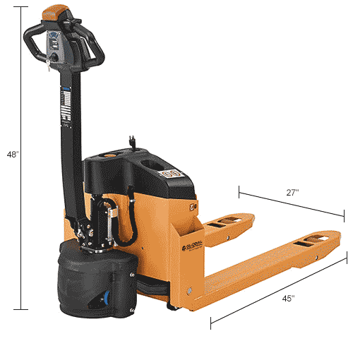 Global Industrial™ SelfPropelled Electric Pallet Jack Truck, 3300 Lb. Cap. 988993