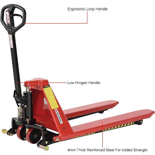 Global Industrial™ Manual High-Lift Skid Jack Truck, 3300 Lb. Capacity ...