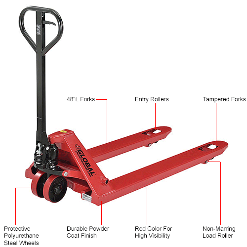 Global Industrial™ Standard Duty Pallet Jack Truck 5500 Lb. Capacity