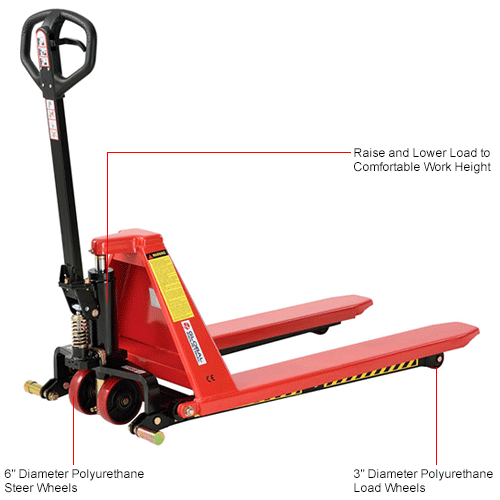 Global Industrial™ Manual HighLift Skid Jack Truck, 3300 Lb. Capacity