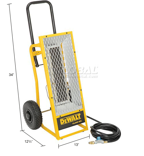 DeWALT® Portable Radiant Propane Heater, 45000 BTU B1145052