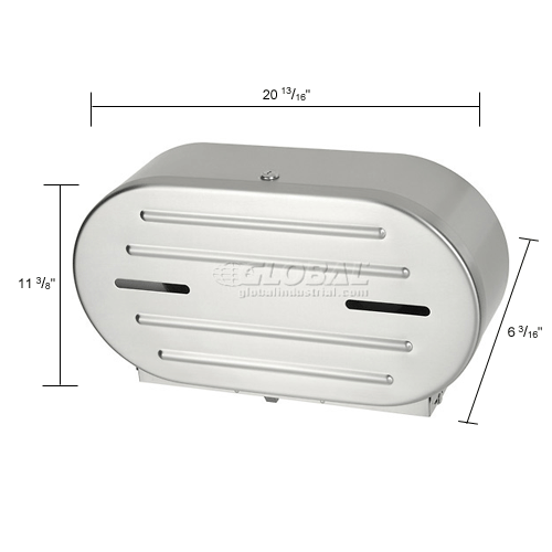 Bathroom Supplies Toilet Tissue Dispensers ASI® Surface Mounted Twin 9" Jumbo Roll Toilet