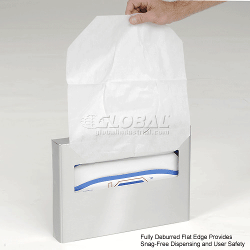 ASI® Surface Mounted Toilet Seat Cover Dispenser Satin Stainless Steel