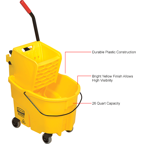 26 qt Capacity Impact 2000//260 Metal Squeeze Wringer Combo Bucket