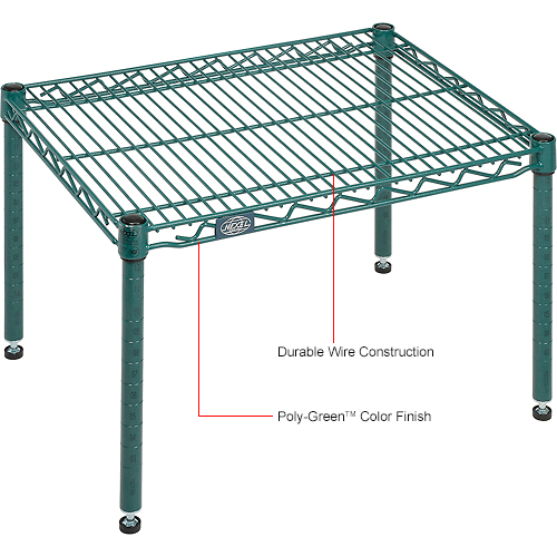 Nexel® PolyGreen™ Wire Dunnage Rack 24"W x 18"D x 14"H B2274383