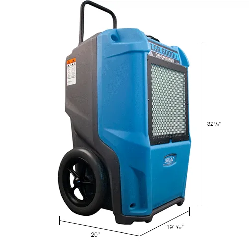 Dri Eaz® 6000Li Low Grain Dehumidifier w/Humidistat, 115V, 100 Pints