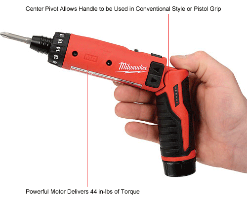 Hex Screwdriver Kit 4V 2 Batteries 
