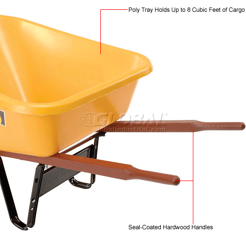 true temper 8 cu ft poly wheelbarrow rp8m10