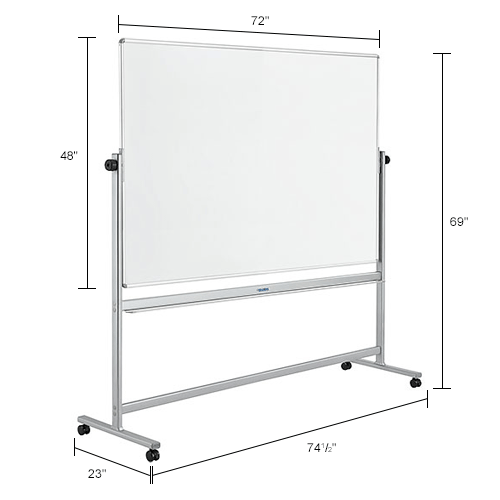 Whiteboards & Bulletin Boards Mobile Whiteboards Global Industrial™ Mobile Reversible