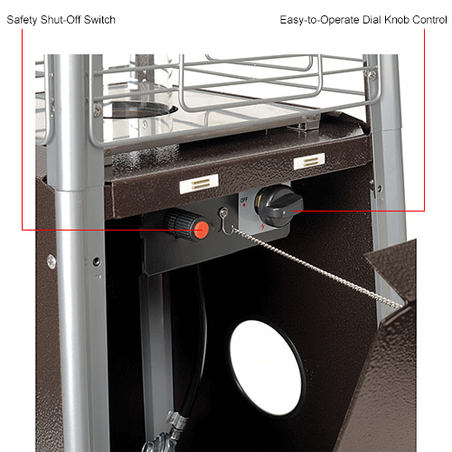 Hiland Quartz Glass Tube Patio Heater, 40000 BTU, Propane, Bronze