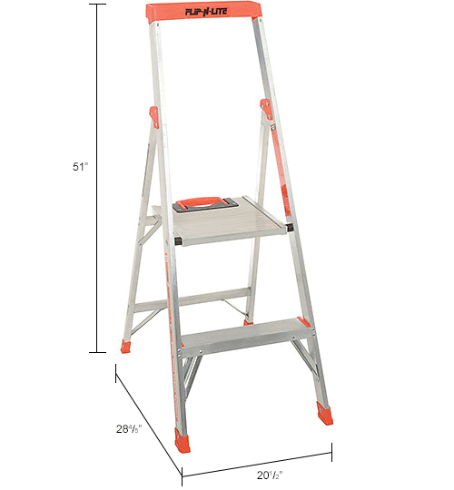 Little Giant® Flip-N-Lite Aluminum Platform Step Ladder - 4' - 15272 ...