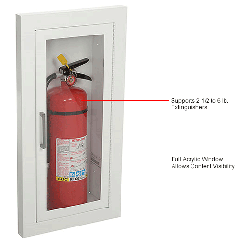Activar Inc. Steel Fire Extinguisher Full Acrylic Window, Semi
