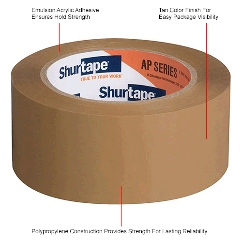 x 110 yds. Orange Shurtape HP-200C Colored Packaging Tape 2 in 