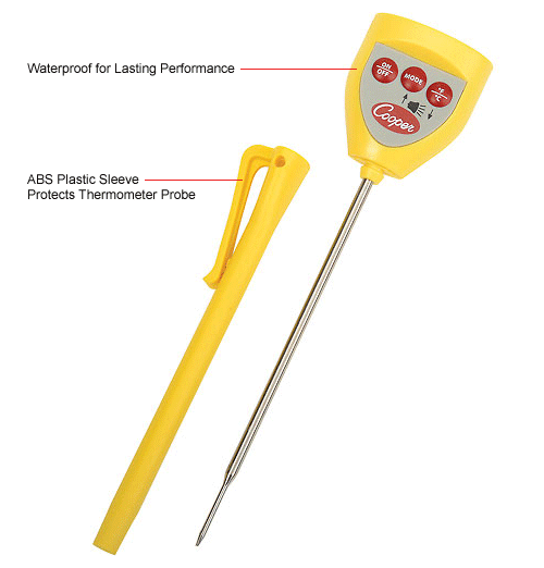 CooperAtkins DFP450W08, Digital Pocket Thermometer, Waterproof