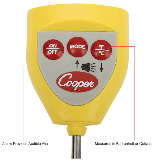 CooperAtkins DFP450W08, Digital Pocket Thermometer, Waterproof