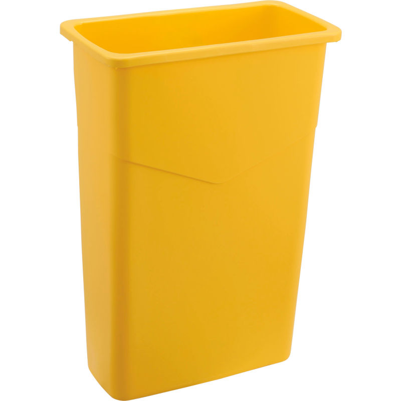 Global Industrial™ Slim Trash Can, 23 Gallon, Yellow | 261902YL