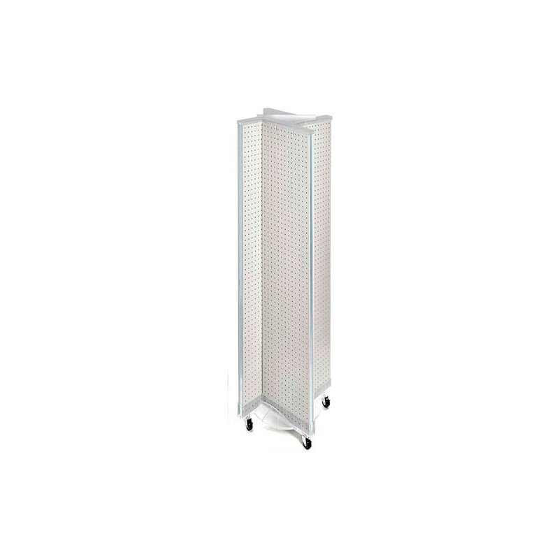 Black Pegboard Floor Display Stand Revolving Base 13.5 W X 60 H Black Pegboard Floor Display Stand Revolving Base 13.5 W X 60 H