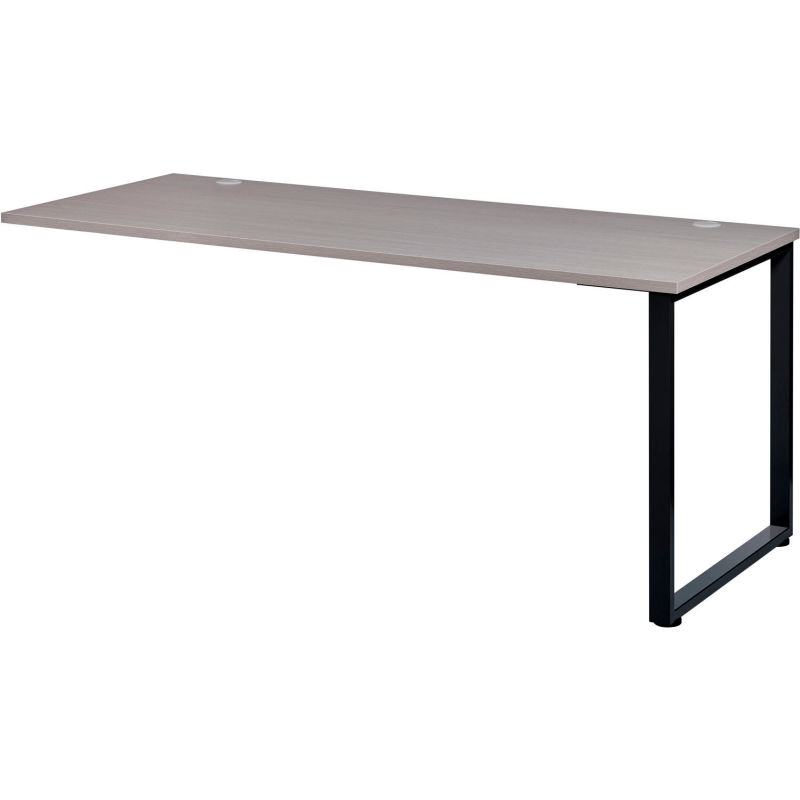 Interion Open Plan Return Desk 48 W X 24 D X 29 H Gray Top With Black Legs 695623 Globalindustrial Ca
