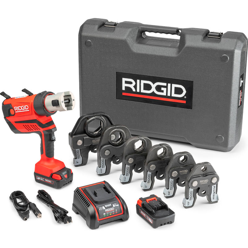 Ridgid 67053 RP 350 Battery Press Tool Kit w/Propress Jaws, 1/2