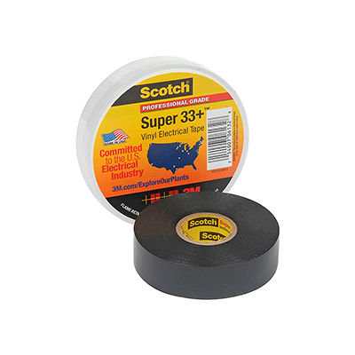 3m Scotch® Super 33+ Vinyl Electrical Tape, 3/4" X 66', Black