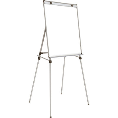 Ghent Adjustable Easel - 4 Legs - Aluminum / Steel - 36"W x 69.75H - Satin / Gray
