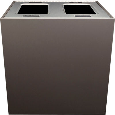 Busch Systems Aristata Double XL Recycling & Trash Cans & Bottles/Waste, 56 Gallon, Ardoise