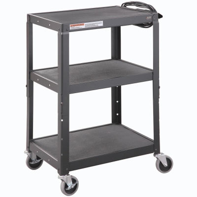 Global Industrial™ Steel Audio Visual & Instrument Cart - Black