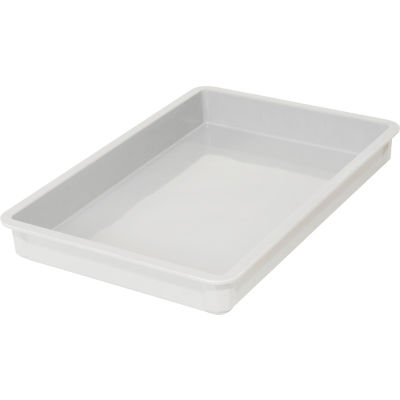 Molded Fiberglass Toteline Stacking Tote 870008 - 25-3/4"L x 17-3/4"W x 3"H, White