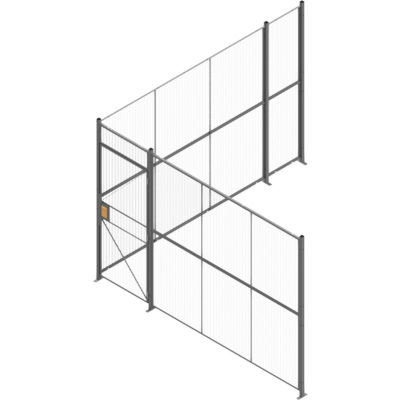 RapidWire™ soudé Wire, 2 côté Cage w/3' charnière de porte, aucun plafond 12' 6 "x 12' 6" x 8' 5-1 / 4 "H