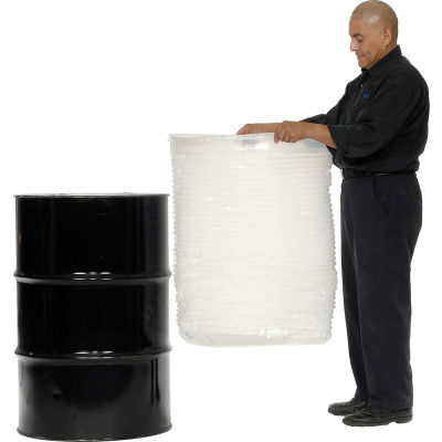 Global Industrial 55 Gallon Drum Insert Pleated 15 Mil - Pkg Qty 20