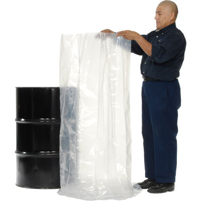 Global Industrial 55 Gallon Drum Liner 8 Mil 38 x 53 - Pkg Qty 50